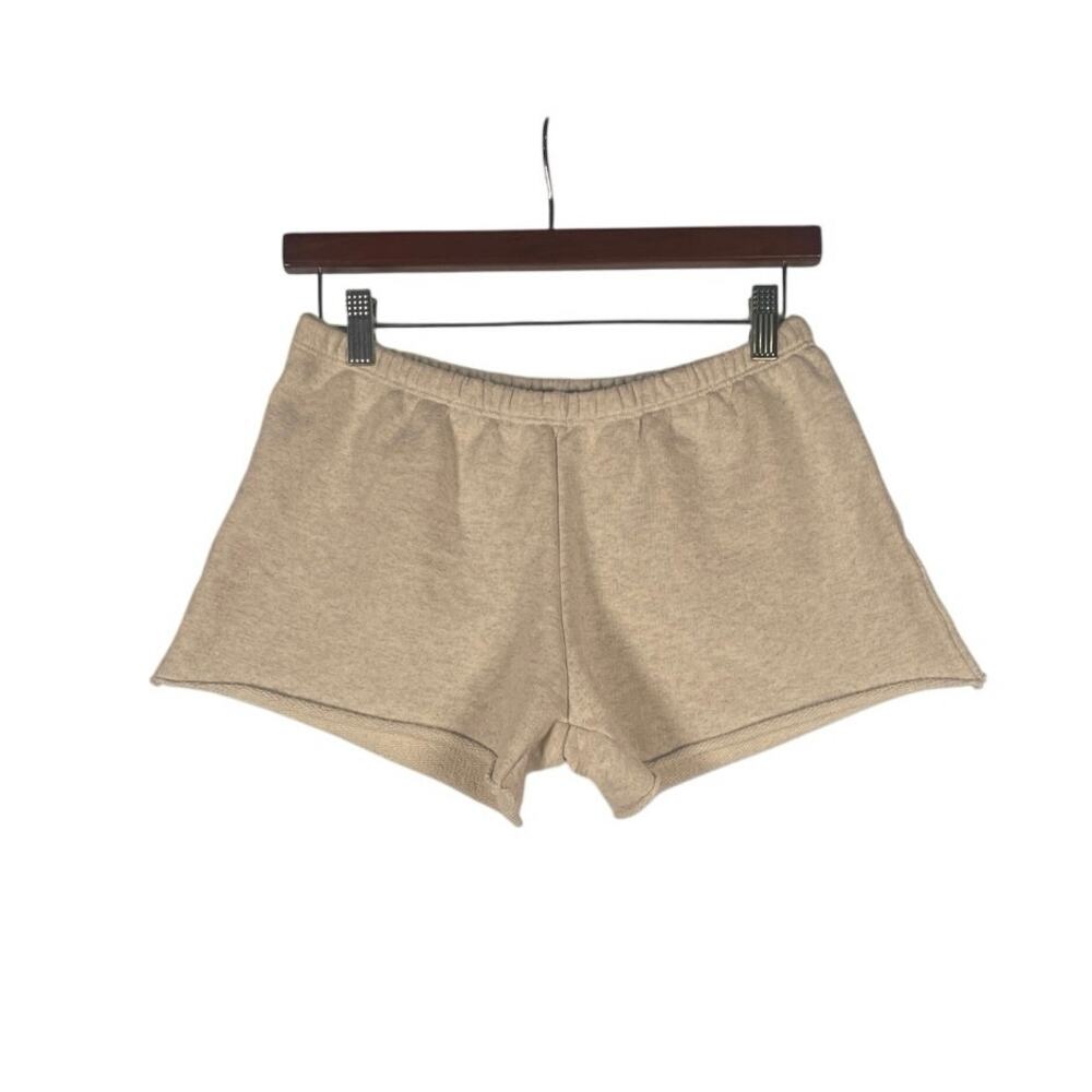 John Galt/Brandy Melville Shorts Women's OS Cream Heathered Terry Rolled Hem - Picture 4 of 8